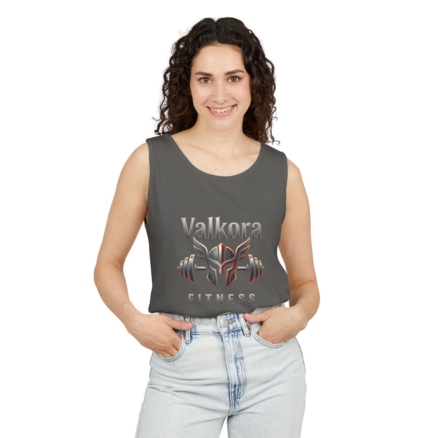 Valkora Fitness Tank Top | Unisex Garment-Dyed Gym Tank