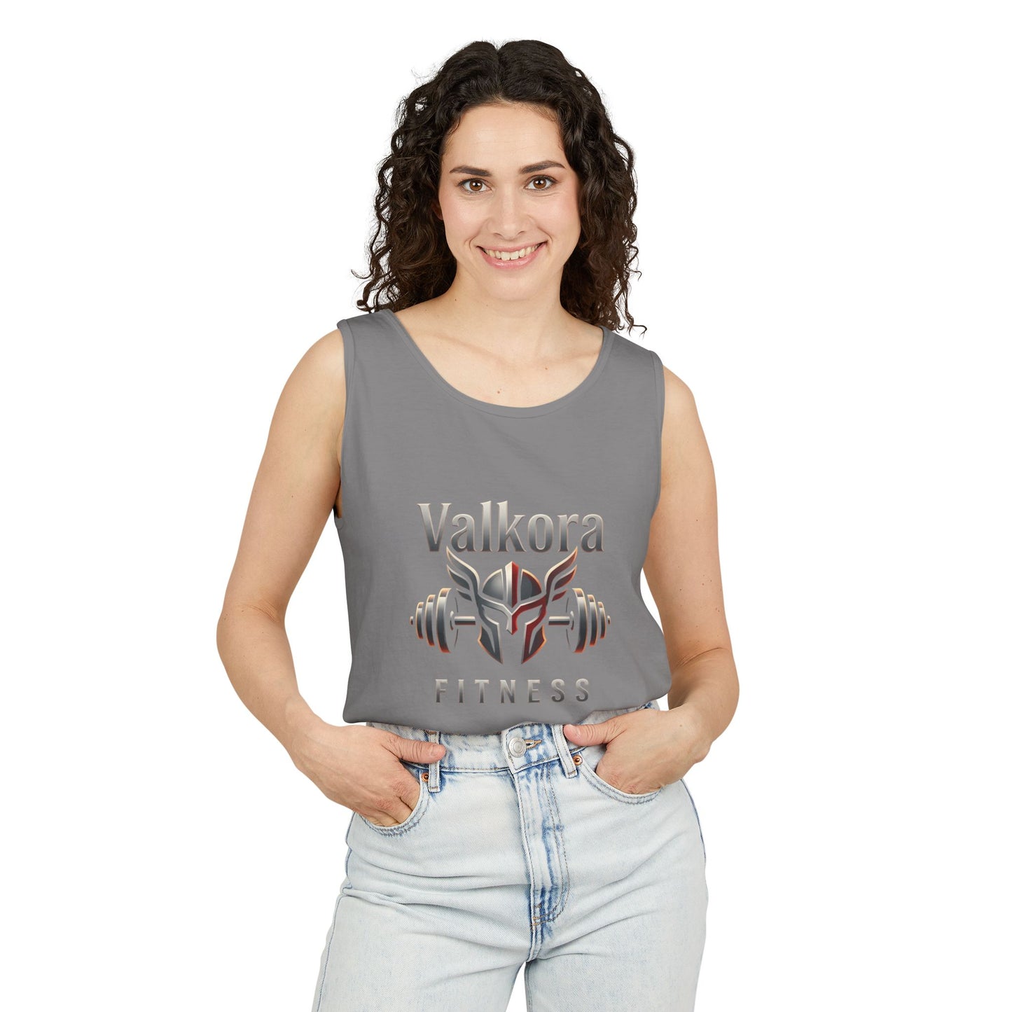 Valkora Fitness Tank Top | Unisex Garment-Dyed Gym Tank
