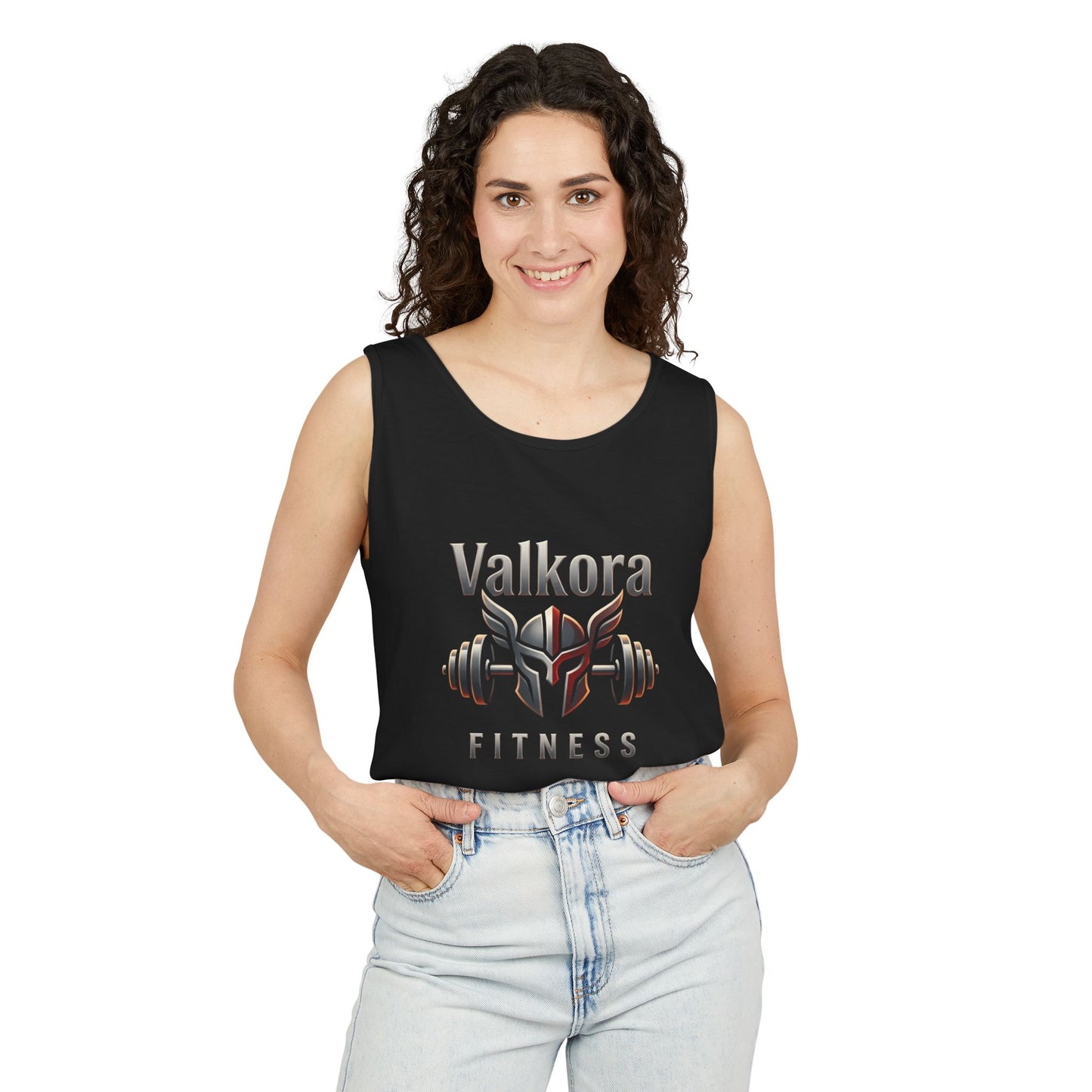 Valkora Fitness Tank Top | Unisex Garment-Dyed Gym Tank