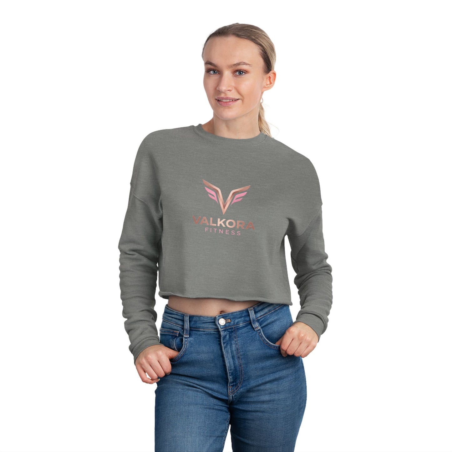 Valkora Cropped Sweatshirt | Women's Streetwear Crop Top